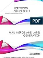 Advance Word Processing Skills: Prepared By: Myrrha Michaela Cascaro