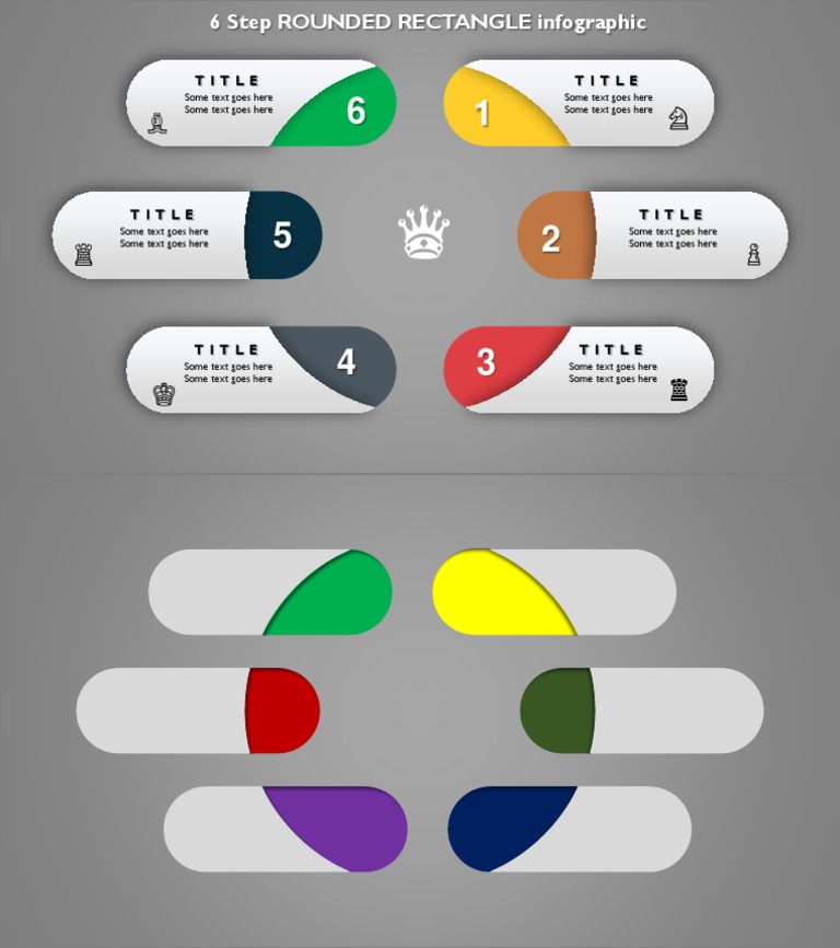 6 Step Rounded Rectangular Infographic | PDF