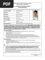 Admit Card