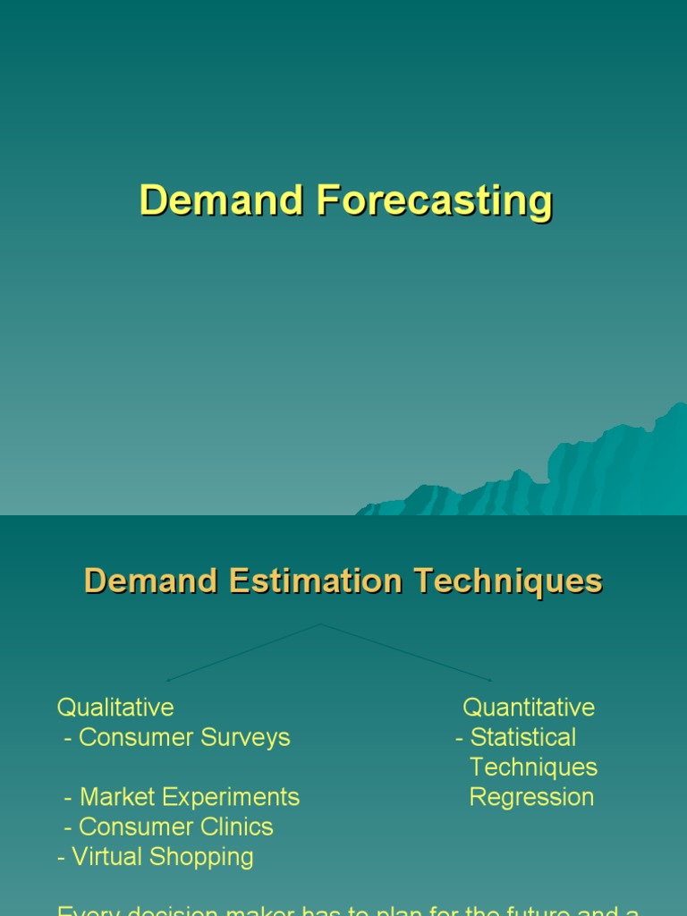 Demand Forecasting | PDF | Coefficient Of Determination | Forecasting