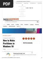 How To Make Partitions in Windows 10 - Windows 10