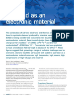 Diamond As An Electronic Material