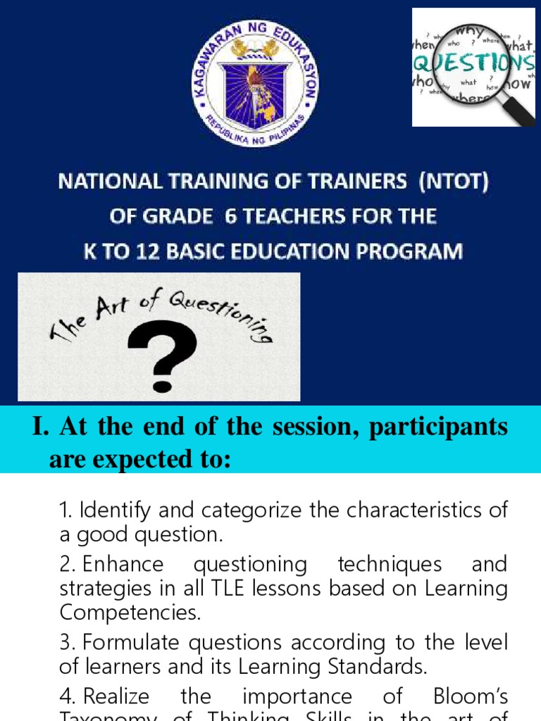 Mastering Questioning Techniques in TLE | PDF | Question | Educational ...