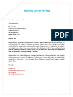 Formal Business Letter 01