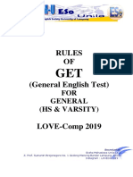 Rules OF: (General English Test)