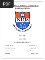 The West Bengal National University of Juridical Sciences: (2019-2020) Shakespeare and Law