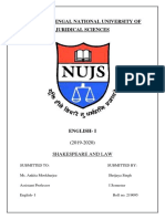 The West Bengal National University of Juridical Sciences: (2019-2020) Shakespeare and Law