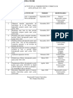 Planul de Activitate Al Comisiei Pentru Curriculum