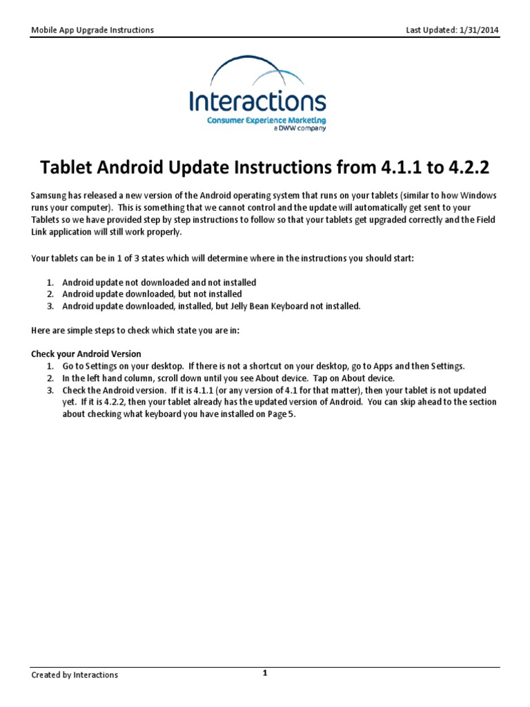 Tablet Android Update Guide | PDF | Google Play | Android (Operating ...