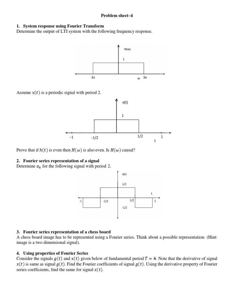 Properties of Fourier Series in Signals | PDF | Digital Signal ...
