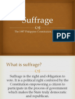 The 1987 Philippine Constitution's Provisions on Suffrage