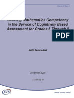 Defining Mathematics Competency in The Service of Cognitively Based Assessment For Grades 6 Through 8