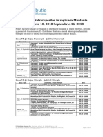 Programul Întreruperilor În Regiunea Muntenia Septembrie 10, 2018 Septembrie 16, 2018