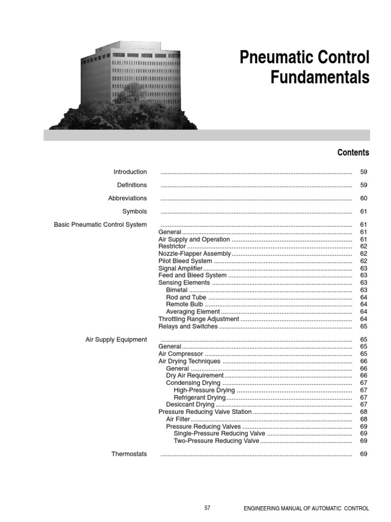 Pneumatic Control Fundamentals | PDF | Thermostat | Valve
