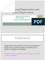 Instructional Supervision and School Supervision: Mahamnaveed 2 0 1 5 - 2 4 5 M.Edsecondary