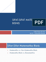 2-3. Sifat Dan Model Matematika Bisnis