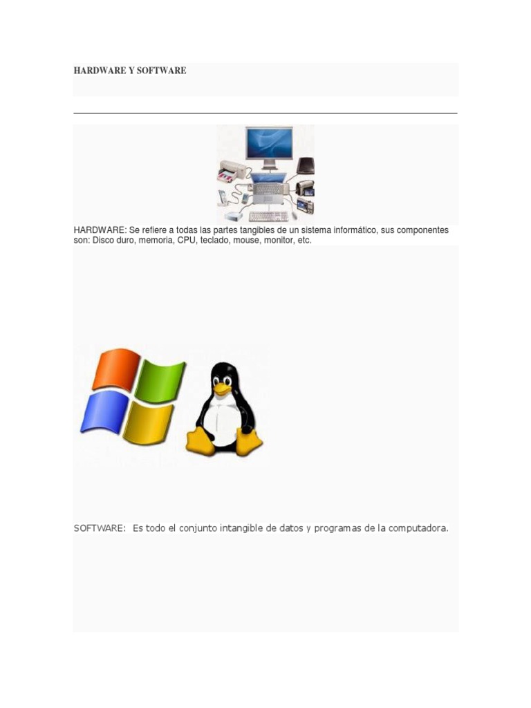 Que Es Hardware | PDF | Hardware de la computadora | Sistema operativo