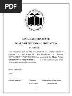 Maharashtra State Board of Technical Education Certificate