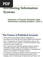 Accounting Information Systems: Preparation of Financial Statements Under International Accounting Standard 1 (IAS 1)