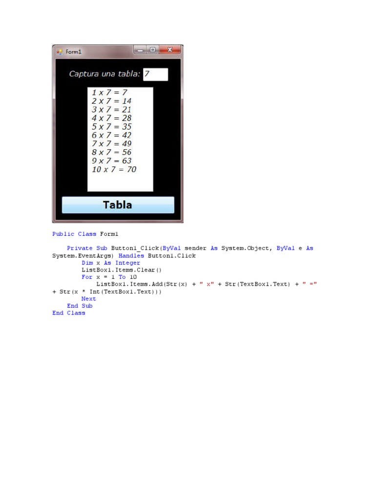 VB.NET ListBox Date and Multiplication App | PDF | Computer Programming ...