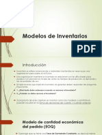 Modelos de inventario EOQ y reorden