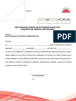BANAVIH-Declaracion Jurada de No Poseer Deuda PDF