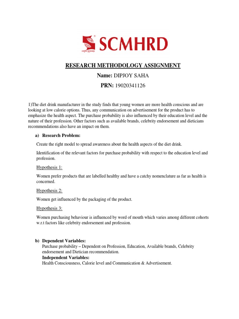 Research methodology assignment example image