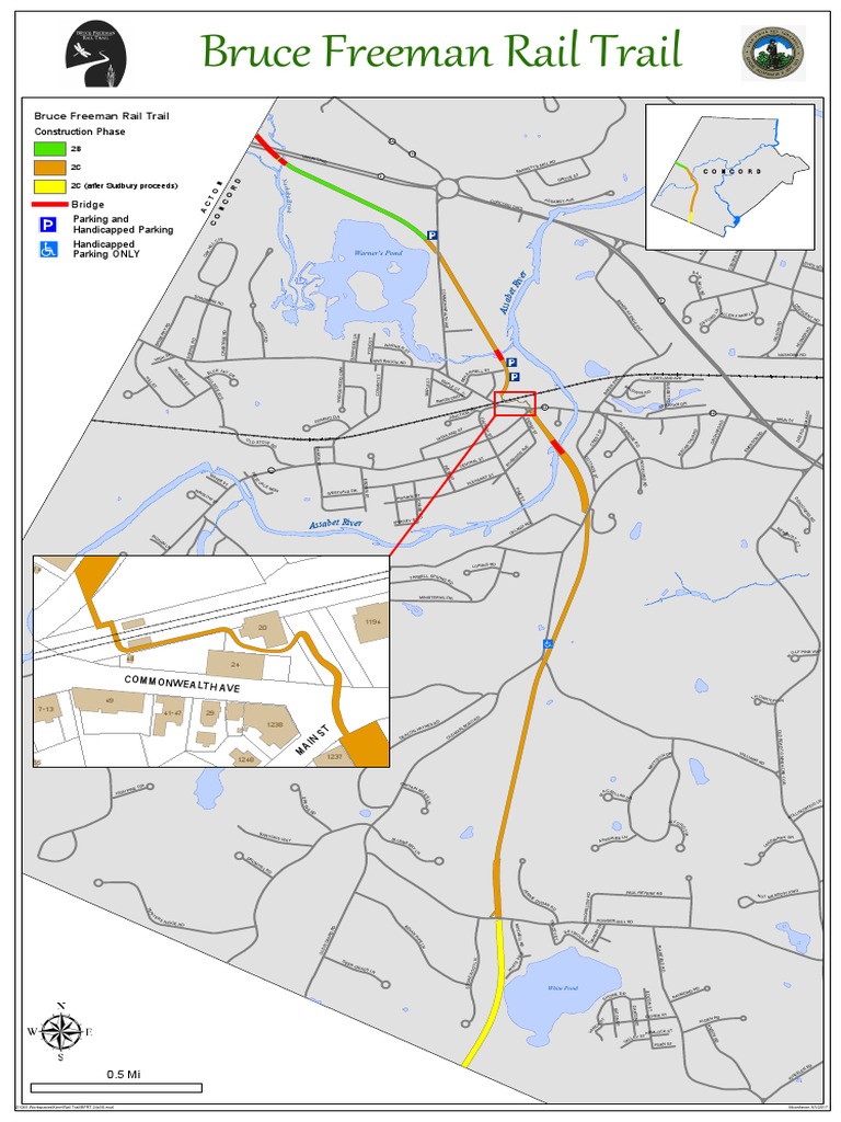 Bruce Freeman Rail Trail map - 1615087855