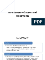 Hoarseness-Causes and Treatments