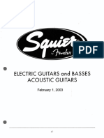 2003, February 1, Squier Price List