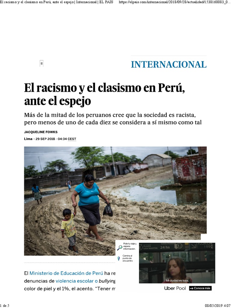 Racismo y clasismo en el Perú | PDF