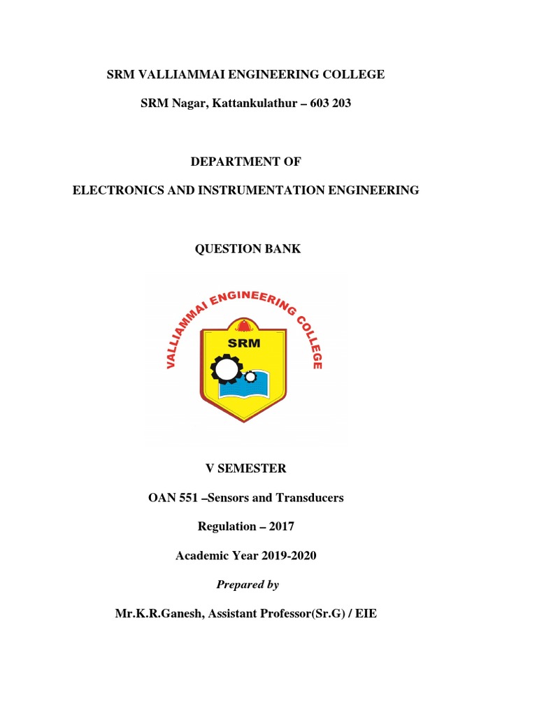 OAN551Sensors and Transducers PDF PDF Sensor Thermocouple