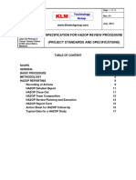 Specification For Hazop Review Procedure (Project Standards and Specifications)