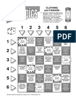 7 ESL - TOPICS Board - Game CLOTHING PDF