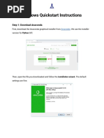 Windows Quickstart Instructions: Step 1: Download Anaconda