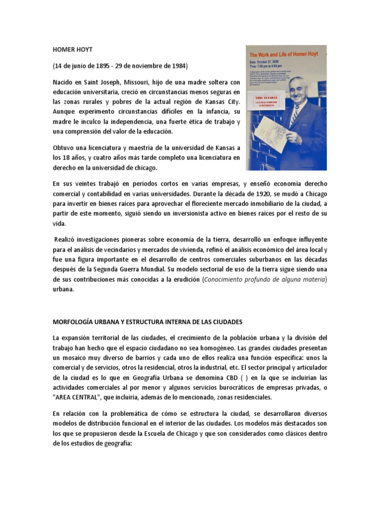 Homer Hoyt PDF Kansas Universidad