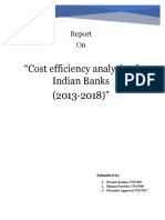 "Cost Efficiency Analysis of Indian Banks (2013-2018) ": Submitted by