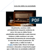 A Importância Da Rádio Na Sociedade