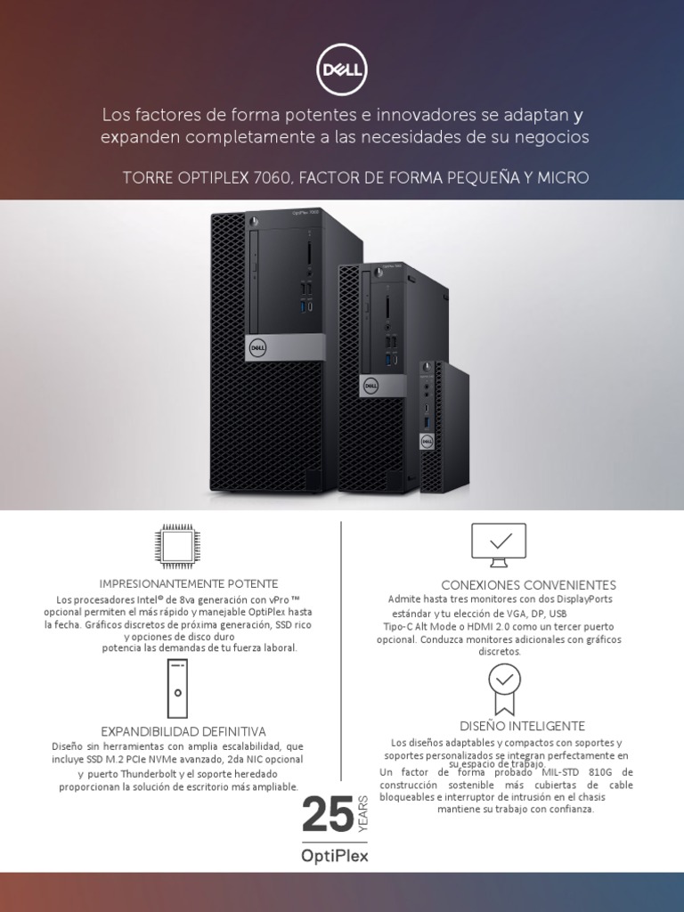 OptiPlex 7060 Spec Sheet PDF Dell Microsoft Windows