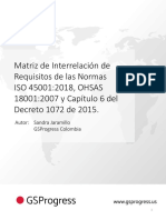Referencia Cruzada ISO 45001 OHSAS 18001