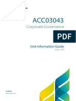 Corporate Governance: Unit Information Guide