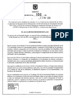 Decreto 100 de 2019 Bogota PDF