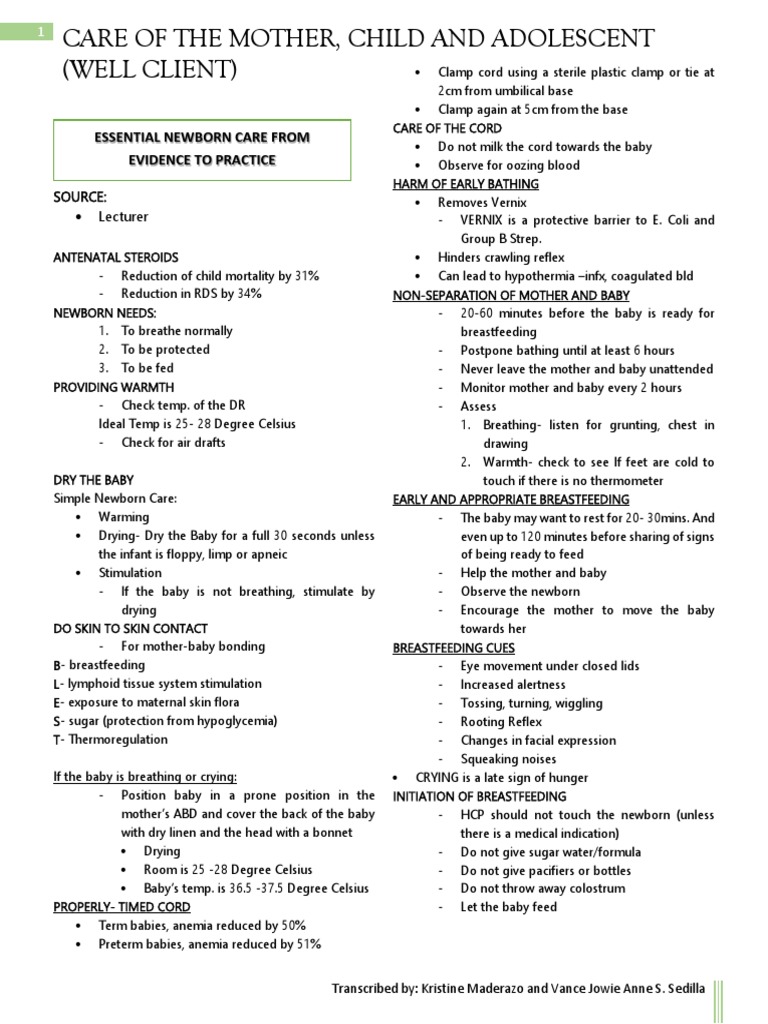 Essential Newborn Care Guidelines | PDF | Breastfeeding | Infants