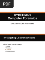 CYBER502x Computer Forensics: Unit 3: Linux/Unix Filesystems