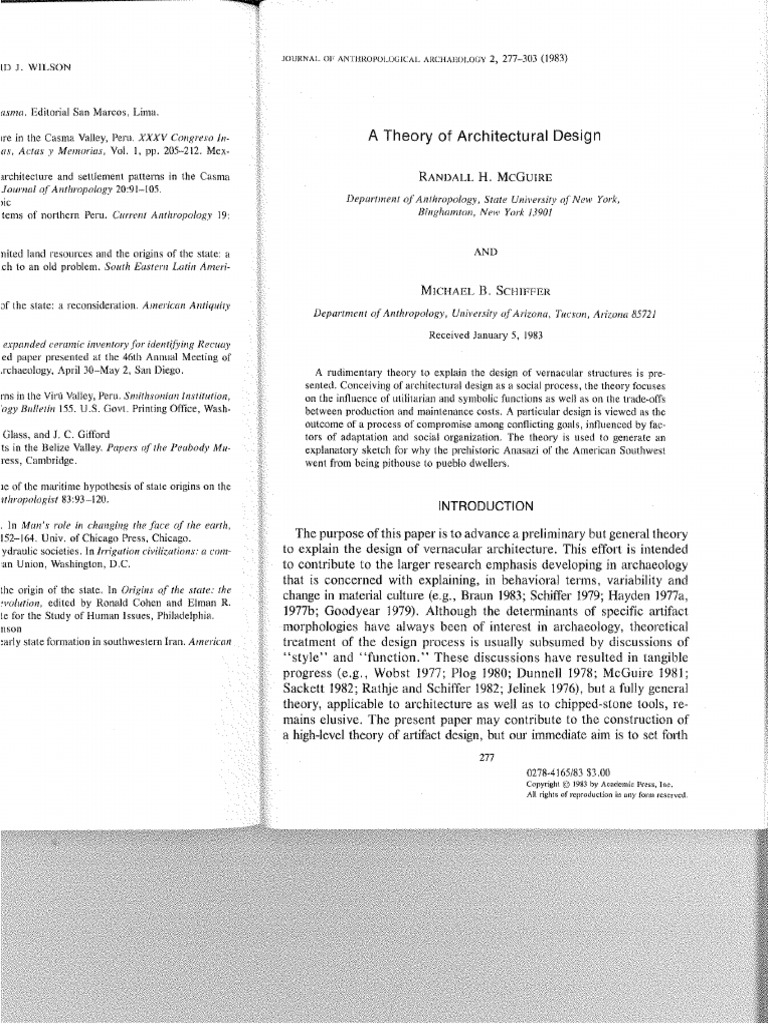 A Theory of Architectural Design PDF | PDF