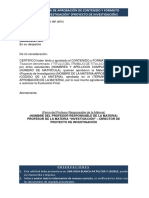 Modelo de Carta de Aprobacion PDF