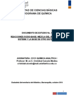 DOCUMENTO DE ESTUDIO No. 9. REACCIONES ACIDO-BASE MEZCLAS DE ACIDOS Y BASES