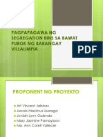 Pagpapagawa NG Segregation Bins Sa Bawat Purok NG