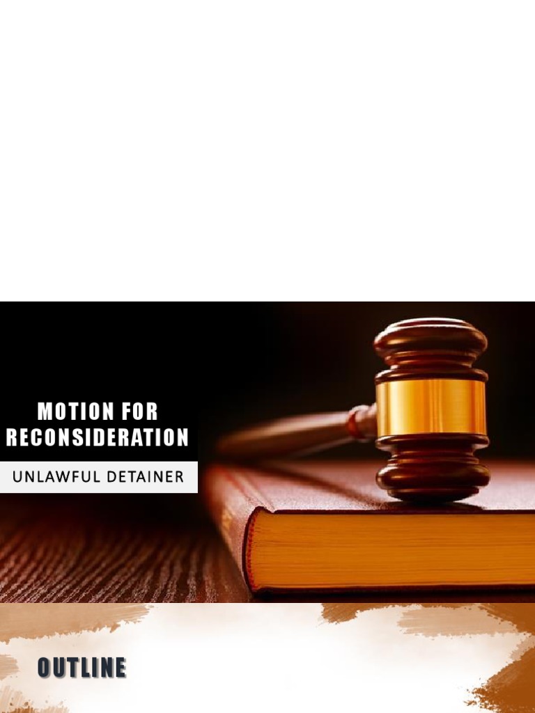 Motion For Reconsideration Unlawful Detainer PDF Summary Judgment Pleading