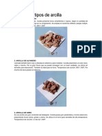 Diferentes Tipos de Arcilla